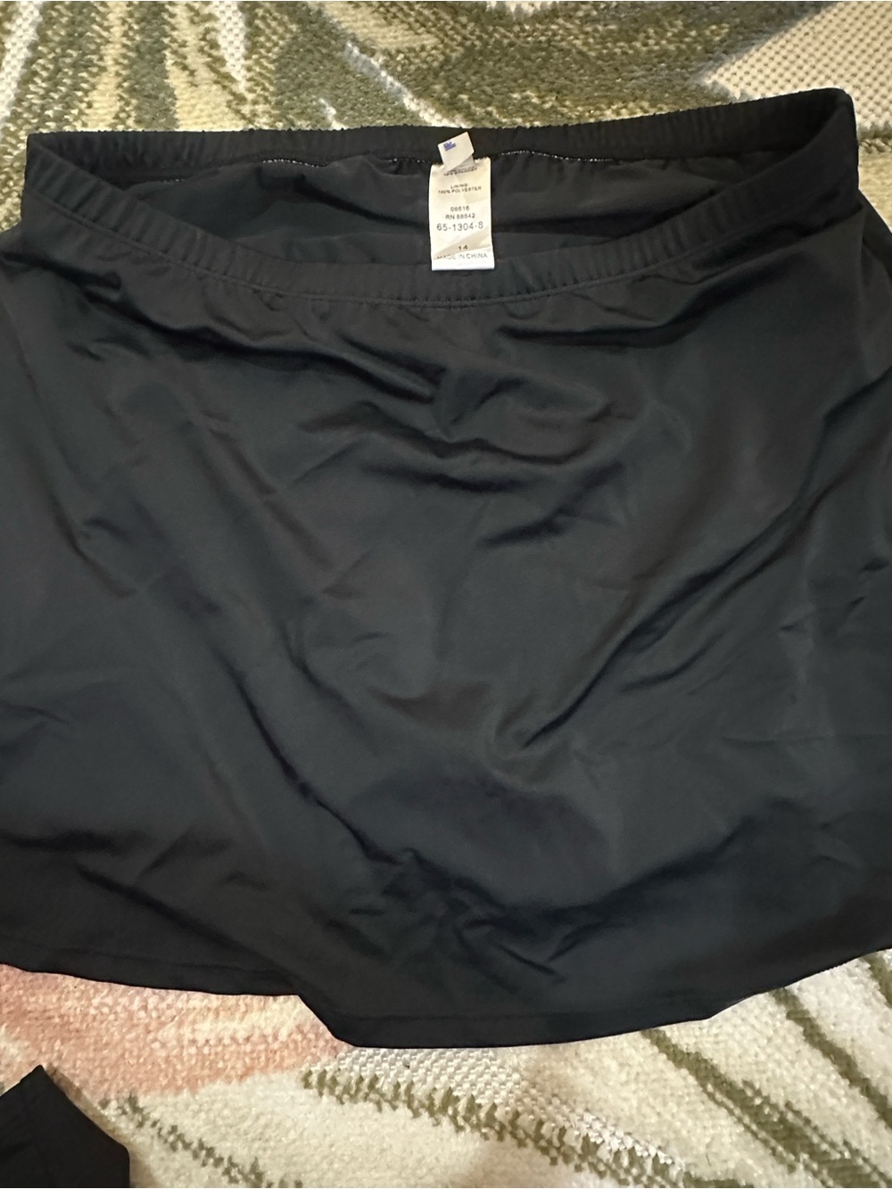 Lot of 2 womens black size 14 swim shorts swim skirt - Picture 2 of 3